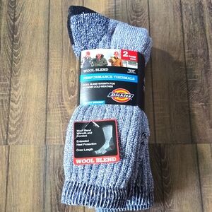 Dickies Performance Thermal Wool Blend Crew Socks 2pk Navy